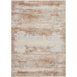 Rustic Textures RUS03 Modern Abstract Distressed Shimmer Carved Hi-Low Textured Durable Polyblend Short-Pile Beige/Ivory/Taupe Rug