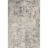 Rustic Textures RUS07 Modern Abstract Distressed Shimmer Carved Hi-Low Textured Durable Polyblend Short-Pile Grey/Cream/Charcoal/Beige Rug