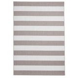 Santa Monica 48644 Striped Durable Stain-Resistant Weatherproof Flatweave In-Outdoor Beige/Cream Rug