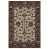 Sarouk 53 X Traditional Persian Floral Medallion Border Soft-Touch Woven Polyester Flatweave Muted Blue/Cream/Grey/Red/Multicolour Rug 240 x 340 cm