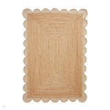 Savannah Jute Scallop Natural/Natural Beige Rug