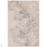 Seville 02 Setas Modern Abstract Distressed Hi-Low Textured Soft-Touch Space-Dyed Polyester Low Profile Short Pile Beige/Natural/Cream/Grey/Multi Rug