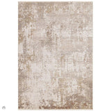 Seville 05 Nasrid Modern Abstract Distressed Hi-Low Textured Soft-Touch Space-Dyed Polyester Low Profile Short Pile Beige/Natural/Cream/Grey/Multi Rug