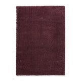Sierra 9000 Plush Soft High-Density Stain-Resistant Plain Textured Polypropylene Shaggy Aubergine Purple Rug