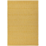 Sloan Modern Duo-Tone Geometric Diamond Hand-Woven Soft-Touch Durable Textured Wool & Cotton Blend Flatweave Mustard/Cream Rug