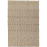 Sloan Modern Duo-Tone Geometric Diamond Hand-Woven Soft-Touch Durable Textured Wool & Cotton Blend Flatweave Taupe/Cream Rug