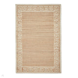 Spartan 29578 Modern Hand-Woven Jute Plain Border Flatweave Natural/Ivory Natural/Ivory Rug