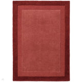Stacked Border Wine Red Rug