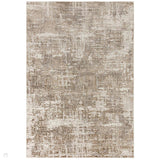 Stellar ST11 Modern Abstract Distressed Shimmer Hi-Low Textured Smooth Soft-Touch Polyblend Short Pile Taupe Beige/Stone Grey/Ivory/Warm Beige Rug