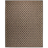 Sumac SUM105 Modern Geometric Diamond Durable Stain-Resistant Weatherproof Flatweave In-Outdoor Brown Rug