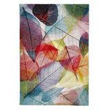 Sunrise 22368 Modern Abstract Floral Verdant Carved Textured Soft Durable Easy-Care Polypropylene Short-Pile Multicolour Rug