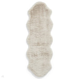 Super Teddy Super Soft Plush Hi Pile Silky Faux Fur Shaggy Sheepskin Beige Double/Runner