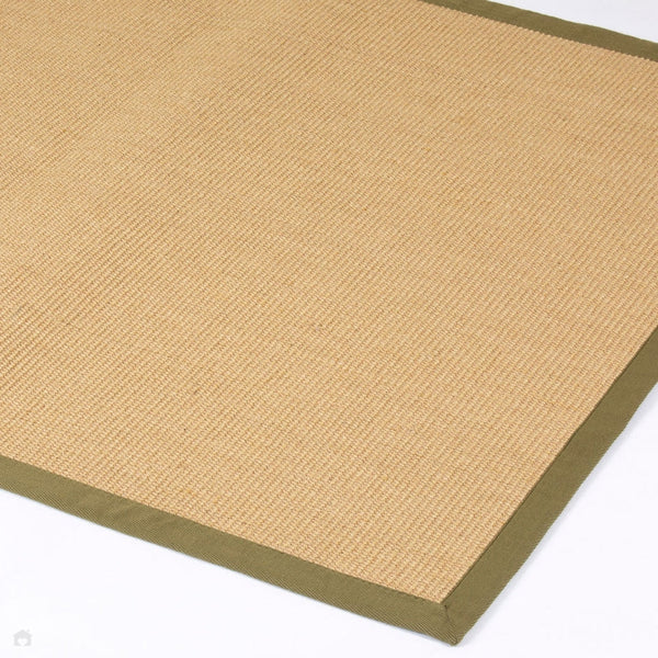 On Sale Swinton Sisal Jute Border Natural/Green Runner Lowest Price £79