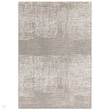 Torino Modern Abstract Distressed Shimmer Tonal Textured Hi-Low Soft Wool Loop & Viscose Flatweave Natural Beige/Cream/Taupe Grey Rug