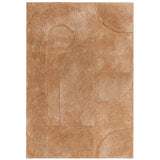 Tova Modern Plain Carved Geometric Hi-Low Textured Soft-Touch Polyester Clay Rug