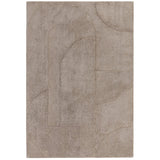 Tova Modern Plain Carved Geometric Hi-Low Textured Soft-Touch Polyester Moleskin Rug