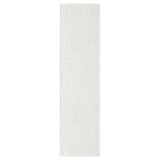 Washable Avior AVI00 Modern Plain Durable Easy-Care Textured Loop Pile Polyester Flatweave Cream Runner