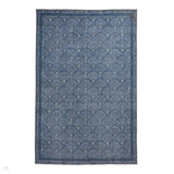 Washable Catherine Lansfield Deco Peacock Lightweight Printed Polyester Flatweave Blue Rug