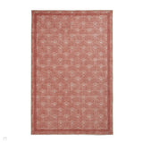 Washable Catherine Lansfield Deco Peacock Lightweight Printed Polyester Flatweave Terracotta Rug