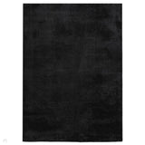 Washable Comfy Plain CMF00 Black Rug