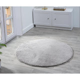 Washable Comfy Plain CMF00 Dark Grey Round Rug