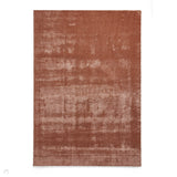 Washable Cove Modern Tonal Plain Soft-Touch Textured Sleek Low Profile Polypropylene Shaggy Pile Terracotta Rug