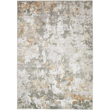 Washable Liberty LIB106 Modern Abstract Distressed Easy-Care Soft Smooth Velvet Touch Polyester Short Pile Flatweave Quarry/Ivory/Steel Grey/Charcoal/Beige/Ochre Rug-Concept Looms-Rug Love - The Most Loved Rug Store