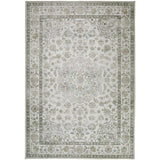 Washable Liberty LIB209 Traditional Distressed Floral Medallion Border Easy-Care Soft Smooth Velvet Touch Polyester Short Pile Flatweave Ivory/Sage/Muted Grey/Blush/Powder Blue/Beige Rug