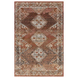 Zola Tark Traditional Persian Border Hi-Low Textured Rust/Pink/Cream/Terra/Beige/Tan/Multi Rug