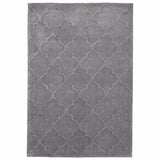 Hong Kong HK8583 Modern Geometric Hand-Tufted Soft Textured Hi-Lo Acrylic Silver Rug