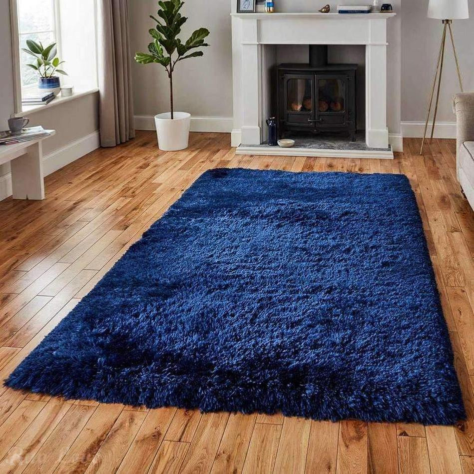 Soft, Thick, and Luxurious: The Charm of Navy Blue Shaggy Rugs