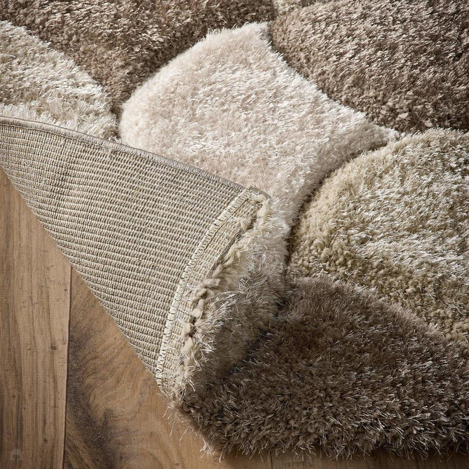 3D Scallop Modern Plain Geometric Soft Plush Carved Hi-Lo Polyester Shimmer Shaggy Neutral Rug-Origins-Rug Love - The Most Loved Rug Store