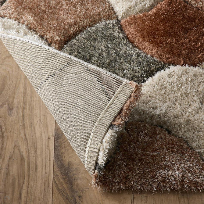 3D Scallop Modern Plain Geometric Soft Plush Carved Hi-Lo Polyester Shimmer Shaggy Terracotta Rug-Origins-Rug Love - The Most Loved Rug Store