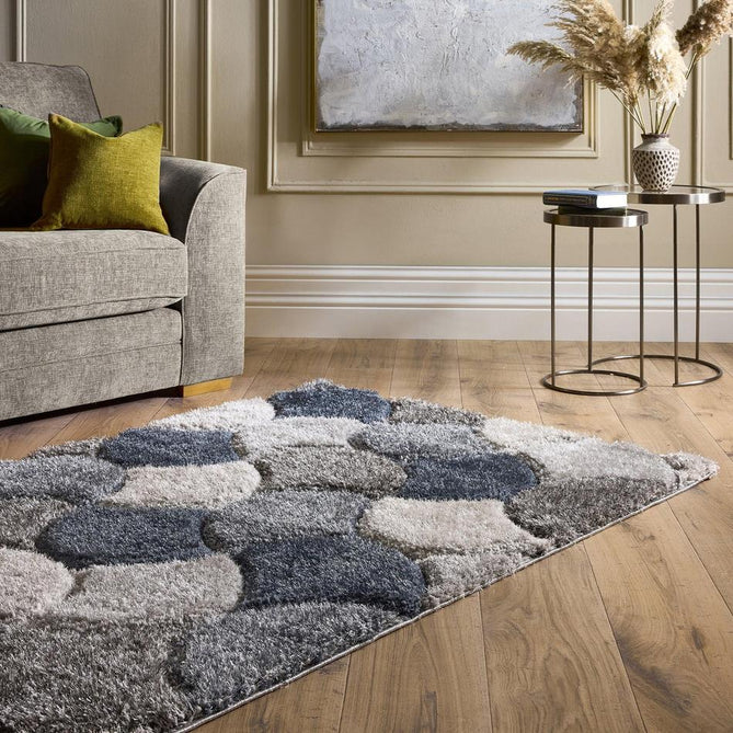 3D Scallop Navy Blue Rug-Origins-Rug Love - The Most Loved Rug Store