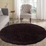 Oxford Plain OXF00 Brown Round Rug
