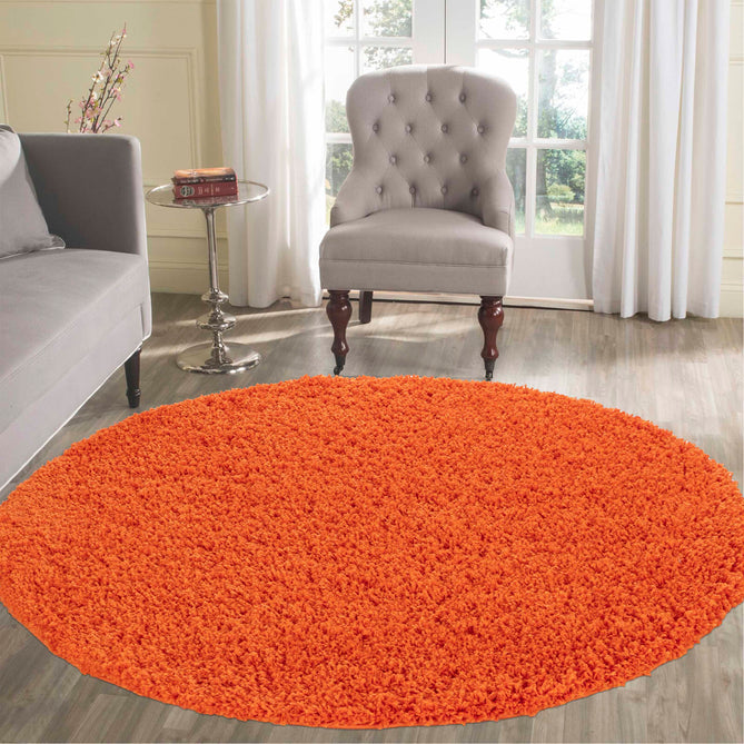 Oxford Plain OXF00 Orange Round Rug-Desire Rugs-Rug Love - The Most Loved Rug Store