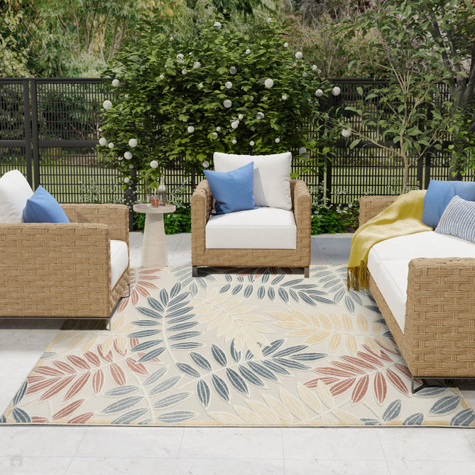 Aloha ALH18 In-Outdoor Ivory/Blue Rug