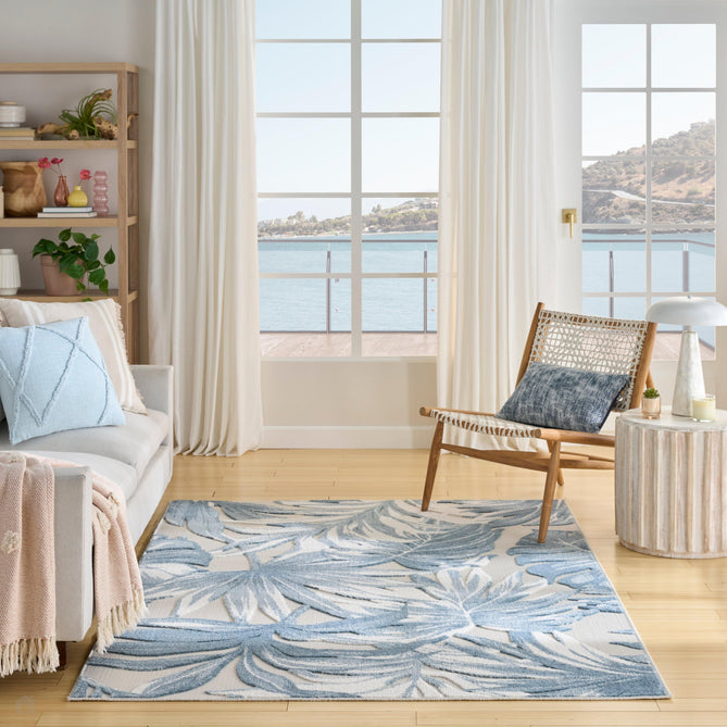 Aloha ALH43 In-Outdoor Ivory/Blue Rug