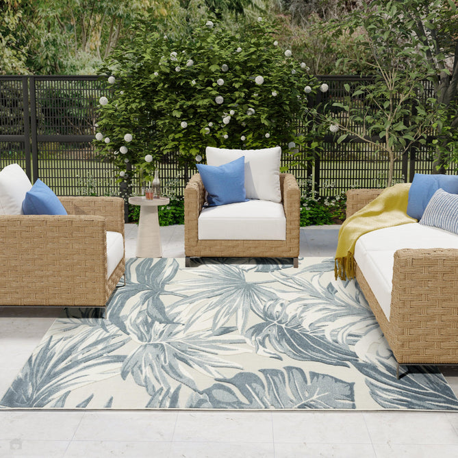 Aloha ALH43 In-Outdoor Ivory/Blue Rug
