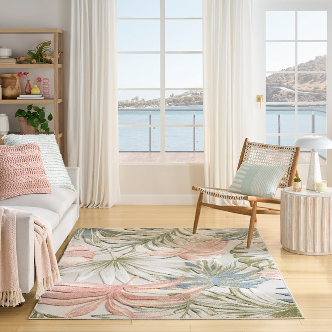 Aloha ALH43 In-Outdoor Ivory/Green Rug-Nourison-Rug Love - The Most Loved Rug Store
