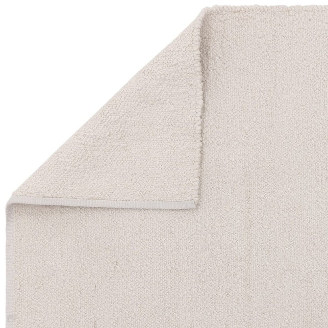 Abbus Modern Boucle Plain Hand-Woven Textured-Effect Soft-Touch Polyester Flatweave Ivory Rug-Asiatic Carpets-Rug Love - The Most Loved Rug Store