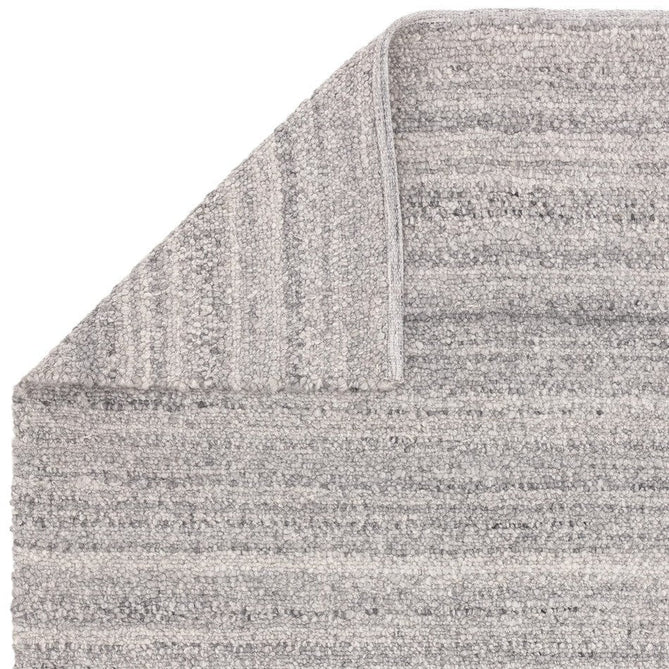 Abbus Modern Boucle Plain Subtle Stripe Hand-Woven Textured-Effect Soft-Touch Polyester Flatweave Steel Grey Rug-Asiatic Carpets-Rug Love - The Most Loved Rug Store