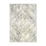 Abstract Square Grey Rug