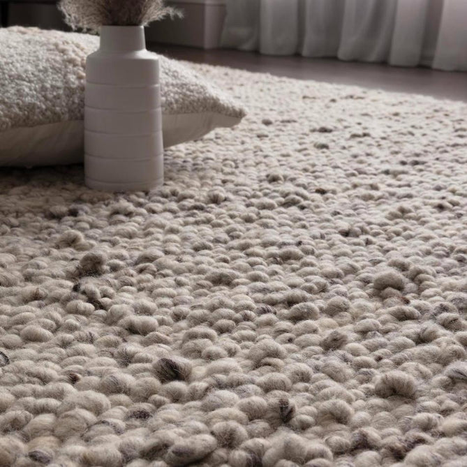 Adler Modern Plain Hand-Woven Textured Tonal Chunky Boucle Wool Loop Pile Silver Rug-Asiatic Carpets-Rug Love - The Most Loved Rug Store