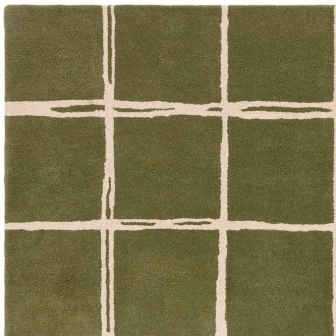 Albany Grid Modern Geometric Hand-Woven Wool Olive/Cream Rug-Asiatic Carpets-Rug Love - The Most Loved Rug Store