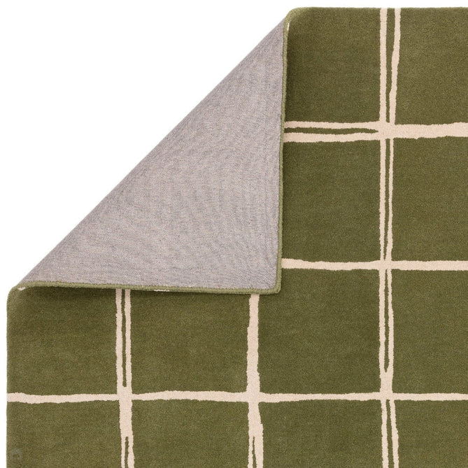 Albany Grid Modern Geometric Hand-Woven Wool Olive/Cream Rug-Asiatic Carpets-Rug Love - The Most Loved Rug Store