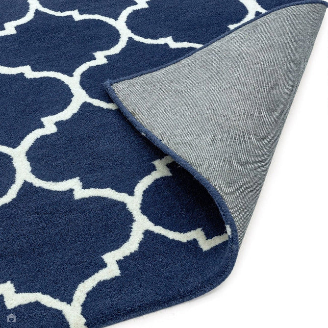 Albany Ogee Modern Geometric Hand-Woven Wool Blue/Cream Rug-Asiatic Carpets-Rug Love - The Most Loved Rug Store