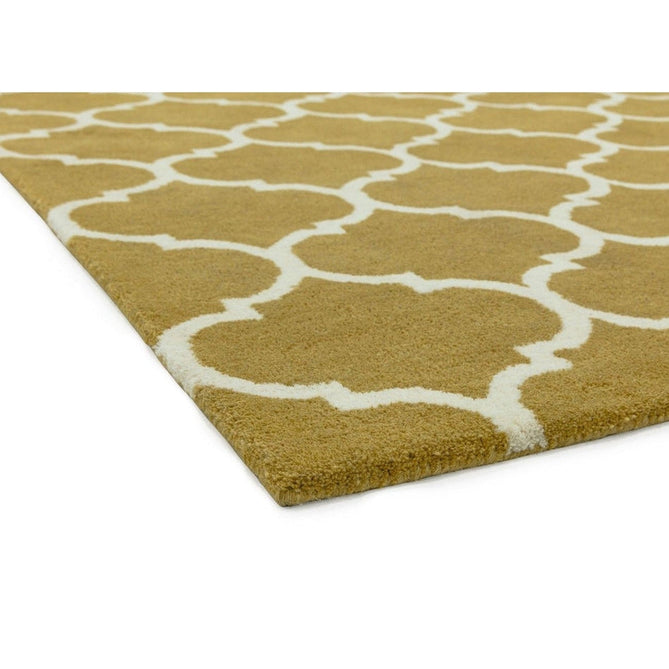 Albany Ogee Modern Geometric Hand-Woven Wool Ochre/Cream Rug-Asiatic Carpets-Rug Love - The Most Loved Rug Store