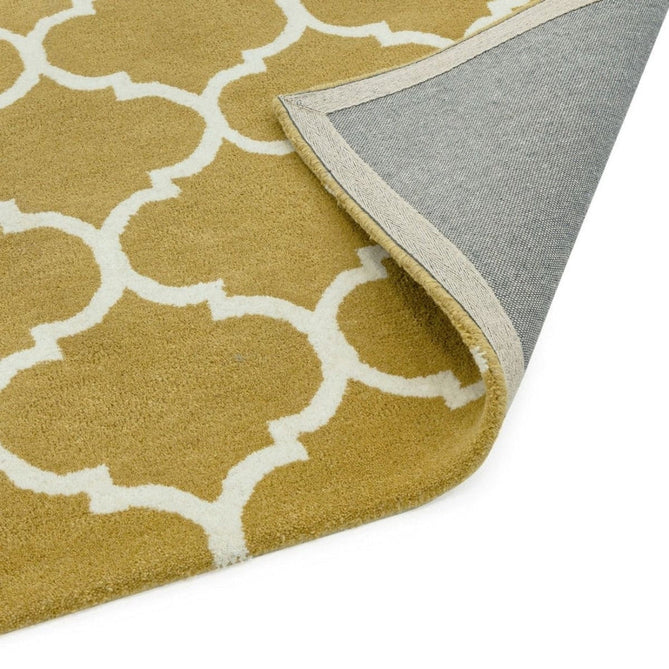 Albany Ogee Modern Geometric Hand-Woven Wool Ochre/Cream Rug-Asiatic Carpets-Rug Love - The Most Loved Rug Store