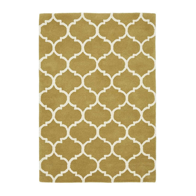 Albany Ogee Modern Geometric Hand-Woven Wool Ochre/Cream Rug-Asiatic Carpets-Rug Love - The Most Loved Rug Store